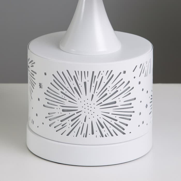 Аромалампа RISALUX «Салют», с подсветкой, Е27, 40 Вт, RGB, 13×13×30 см, белая