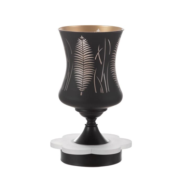 Аромалампа с подсветкой «Листья» GU10 35 Вт+RGB черный 11×11×23 см