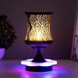 Аромалампа с подсветкой «Узоры» GU10 35 Вт+RGB черный 11×11×23 см