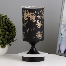 Аромалампа с подсветкой «Цветы» E14 40 Вт +RGB черный 10×10×24.5 см