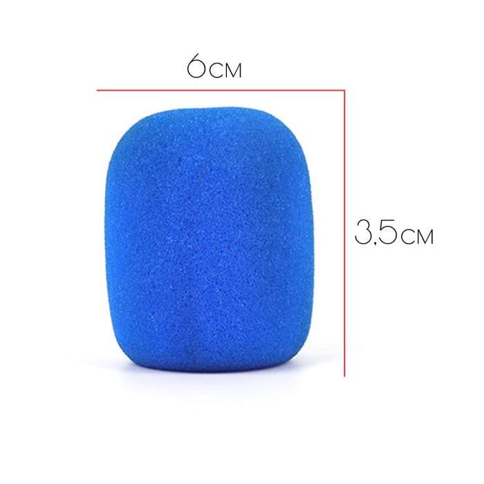 Набор аксессуаров для микрофона Music Life: ветрозащита, кольца, синий, d=3.7 см