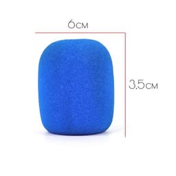 Набор аксессуаров для микрофона Music Life: ветрозащита, кольца, синий, d=3.7 см