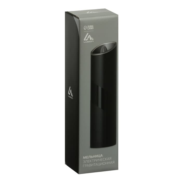 Мельница электрическая Luazon LET-006, гравитационная, 25 Вт, 85 мл, чёрная