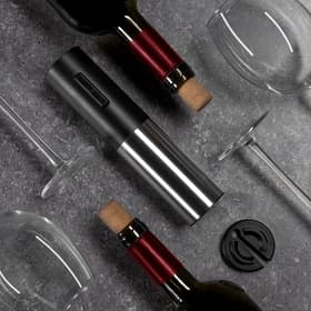 Штопор электрический Luazon LSH-09, 10 Вт, АКБ, резак для фольги, чёрный