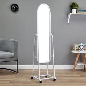 Зеркало напольное «Клик Мебель» Basic, на колёсиках, 310×1600 мм, цвет белый