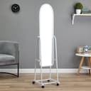 Зеркало напольное «Клик Мебель» Basic, на колёсиках, 310×1600 мм, цвет белый