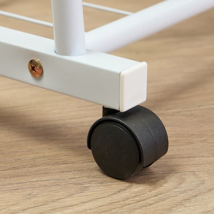 Зеркало напольное «Клик Мебель» Basic, на колёсиках, 310×1600 мм, цвет белый