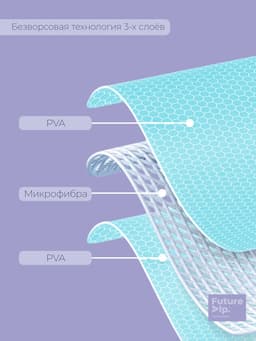 Салфетки для уборки Future Alp Multilayer, 2 шт., микрофибра, ПВА, 30×30 см, серые