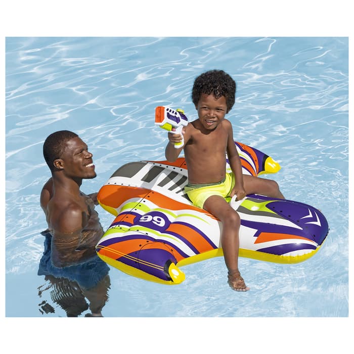Плотик для плавания Bestway «Самолёт», надувной, 117×107 см, с водным пистолетом, 41503