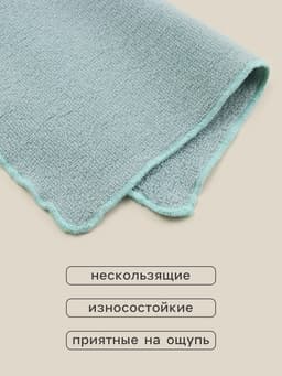 Салфетки махровые SL HOME: Frame «Аззура», 30×30 см - 3 шт., хлопок 100%, бирюзовые