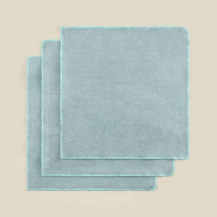 Салфетки махровые SL HOME: Frame «Аззура», 30×30 см - 3 шт., хлопок 100%, бирюзовые