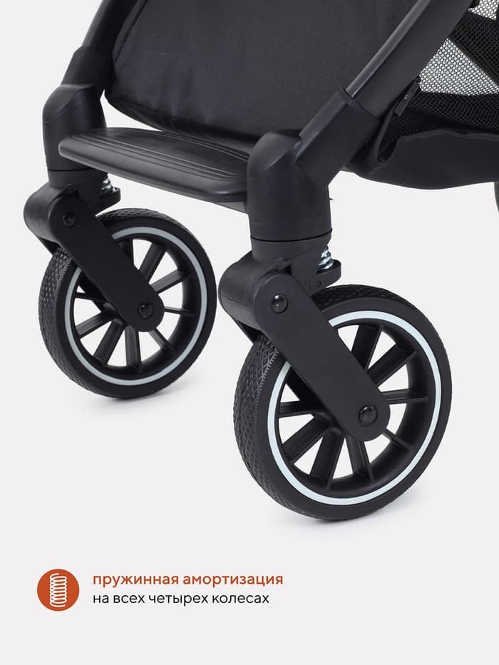 Коляска прогулочная детская RANT basic JUNO RA302 Beige, черный