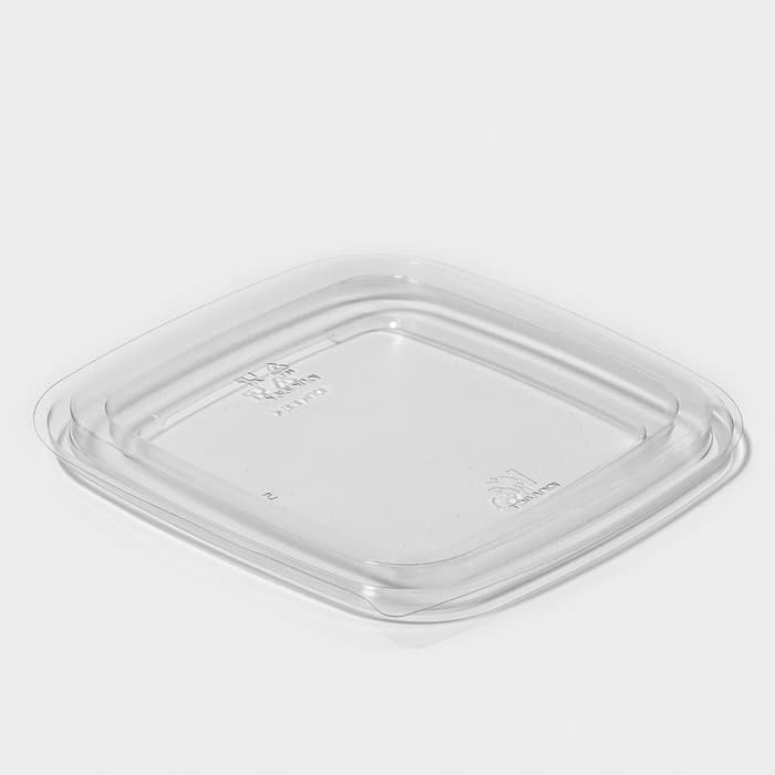 Крышка для контейнера одноразовая, ЮПК-1616, пластик, 16×1.4 см, прозрачная