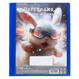 Папка-портфолио А4, Calligrata «Гонщик», пластиковая, на 2 кольцах, без вкладышей