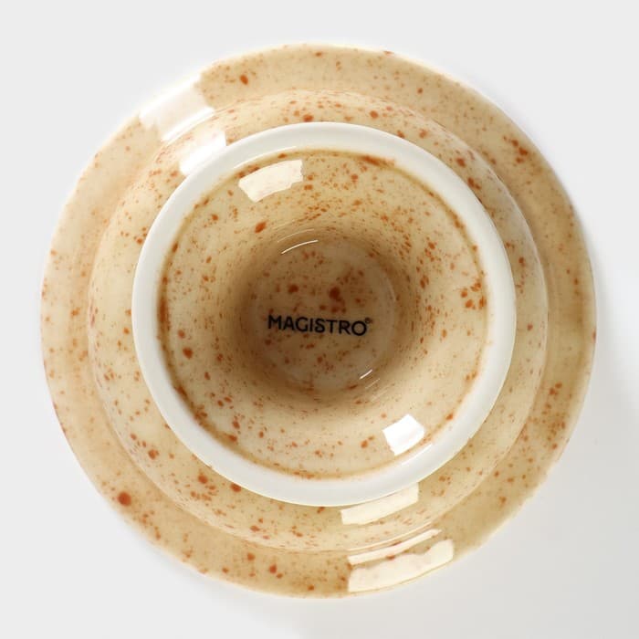 Креманка Magistro Stone, 150 мл, d=11.7 см, фарфор, бежевая