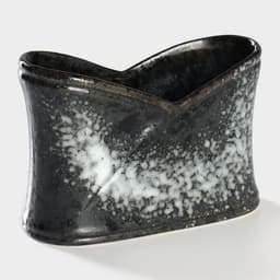 Салфетница Magistro «Ночной дождь», 12×5.7×8.2 см, фарфор, чёрная