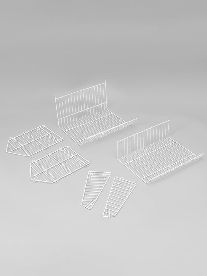 Накопитель разборный на колесах, 5 корзин, 50×43×147, белый