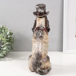 Фигурка полистоун «Пёс в цилиндре», 24.5×12×32.5 см