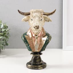 Фигурка полистоун бюст «Белый бизон в пиджаке с галстуком», 16×11.5×25 см