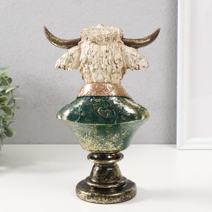 Фигурка полистоун бюст «Белый бизон в пиджаке с галстуком», 16×11.5×25 см