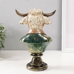 Фигурка полистоун бюст «Белый бизон в пиджаке с галстуком», 16×11.5×25 см