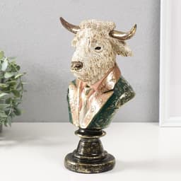 Фигурка полистоун бюст «Белый бизон в пиджаке с галстуком», 16×11.5×25 см