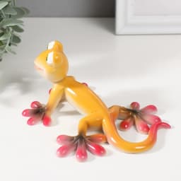 Фигурка полистоун «Жёлто-красный геккон», 13×10.5×6 см