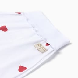 Ползунки детские MINAKU: Сердца, рост 74-80 см, молочные