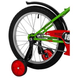 Велосипед детский Novatrack STRIKE, диаметр колёс 18", со съёмными колёсами, зелёный
