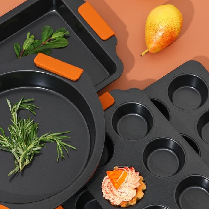 Противень для выпечки Magistro French Bakery, 27×22.5×4 см, антипригарное покрытие, чёрная