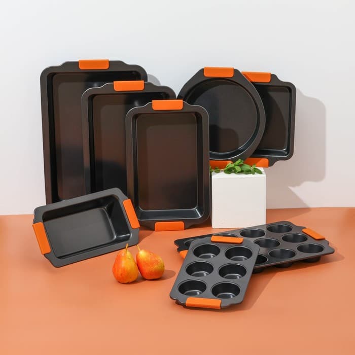 Противень для выпечки Magistro French Bakery, 37.5×23×4.7 см, антипригарное покрытие, чёрная