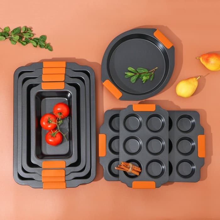 Противень для выпечки Magistro French Bakery, 47×30×5 см, антипригарное покрытие, чёрный