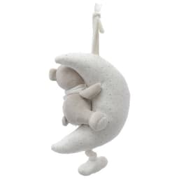 Подвеска музыкальная на кроватку/коляску Крошка Я «Серый мишка», заводная, с погремушкой, от 3 мес.