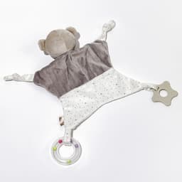 Комфортер - игрушка для сна новорожденных, Крошка Я «Серый мишка», погремушка, прорезыватель, серый