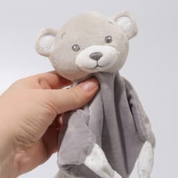 Комфортер - игрушка для сна новорожденных, Крошка Я «Серый мишка», погремушка, прорезыватель, серый