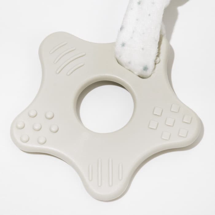 Комфортер - игрушка для сна новорожденных, Крошка Я «Серый мишка», погремушка, прорезыватель, серый