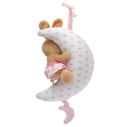 Подвеска музыкальная на кроватку/коляску M&B «Зайка на луне», заводная, от 3 мес.