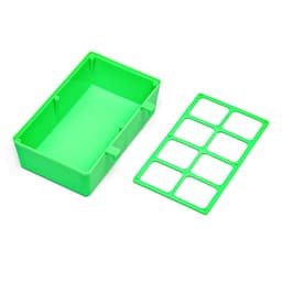 Кормушка для кормления, 16.9×8.9×4.4 см, с защитой на 8 ячеек, пластик, зелёная