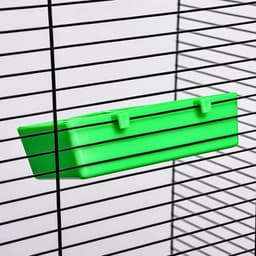 Кормушка для кормления, 16.9×8.9×4.4 см, с защитой на 8 ячеек, пластик, зелёная