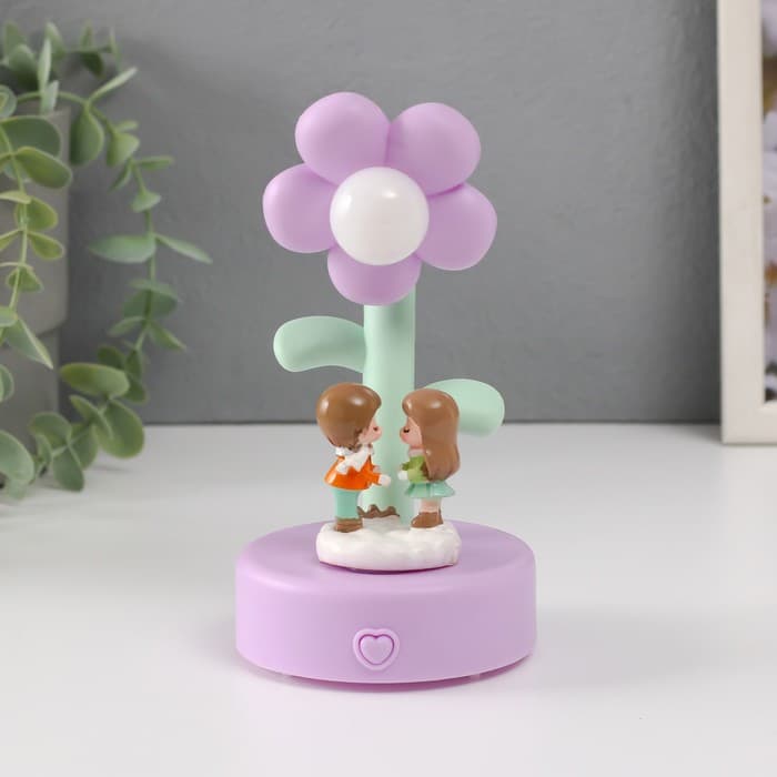 Фигурка светящаяся «Малыши под цветочком», 8×8×15 см, МИКС