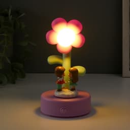 Фигурка светящаяся «Малыши под цветочком», 8×8×15 см, МИКС