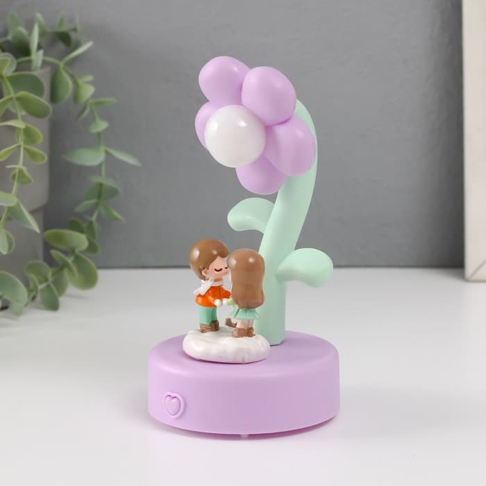 Фигурка светящаяся «Малыши под цветочком», 8×8×15 см, МИКС