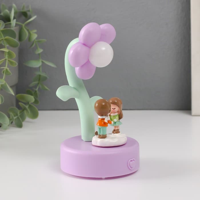 Фигурка светящаяся «Малыши под цветочком», 8×8×15 см, МИКС