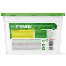 Капсулы для стирки Synergetic гипоаллергенные Color, биоразлагаемые, концентрированные,12 шт.
