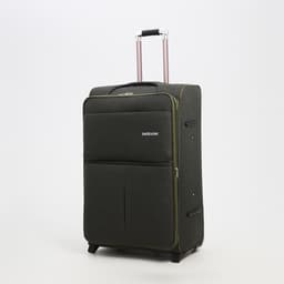 Чемодан большой 95 л (L), с расширением, кодовый замок, 3 колеса, 2 наружных кармана, хаки