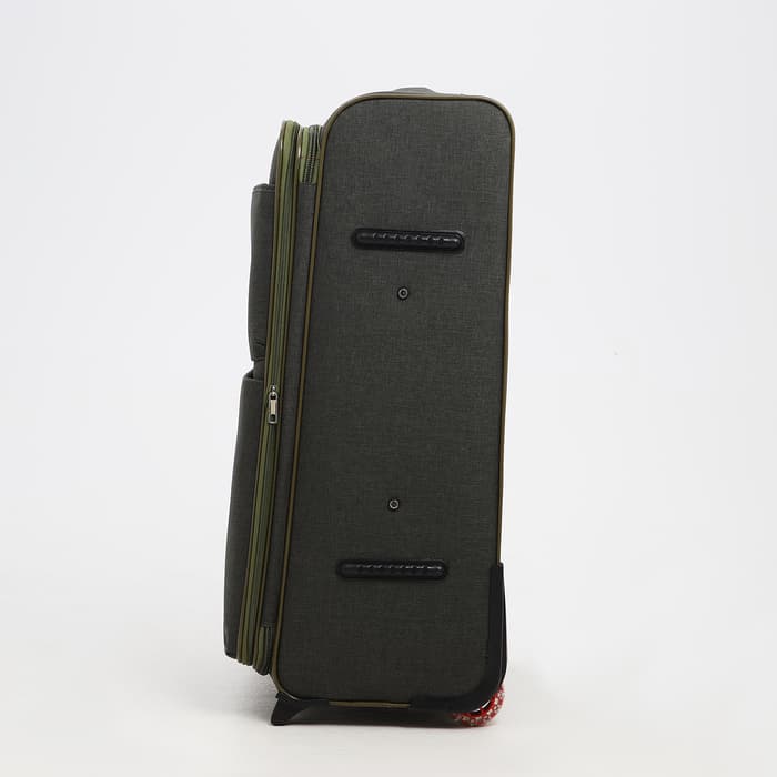 Чемодан большой 95 л (L), с расширением, кодовый замок, 3 колеса, 2 наружных кармана, хаки