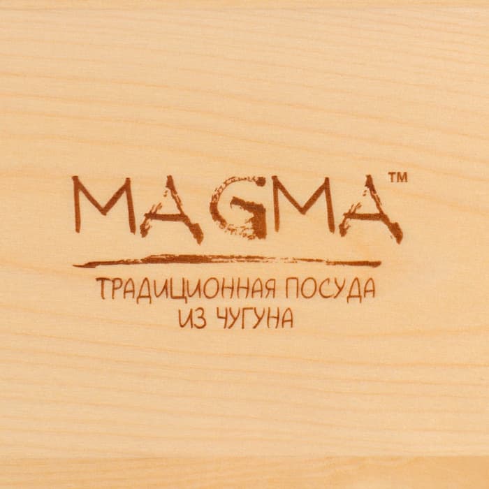 Сковорода Magma «Далат», d=17.2 см, h=7 см, на деревянной подставке, индукция, чугун, чёрная