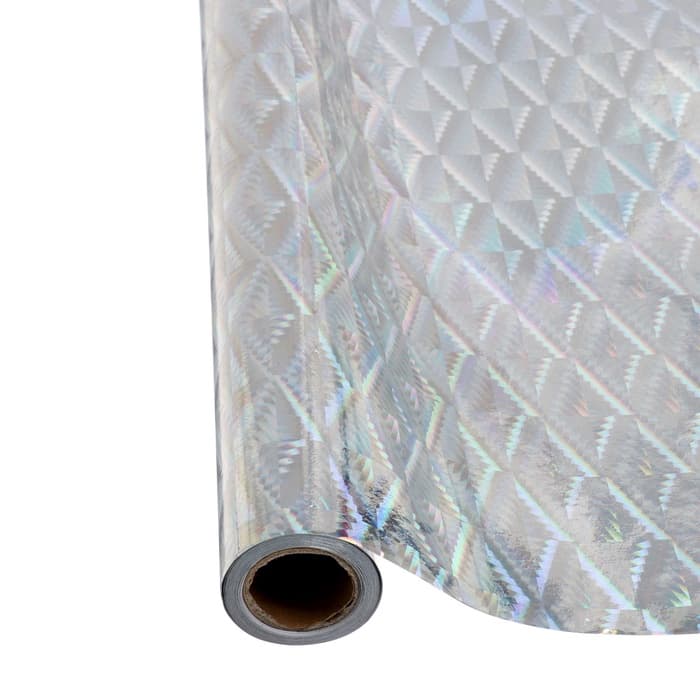 Плёнка самоклеящаяся, голография, серебристая, 0.45×3 м, 30 мкм