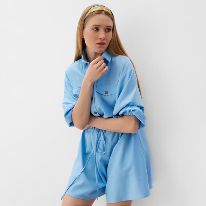 Комбинезон женский Minaku: Casual Collection, голубой размер 44