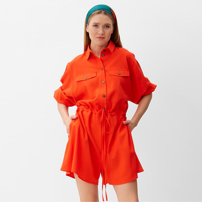 Комбинезон женский Minaku: Casual Collection, абрикосовый, размер 42